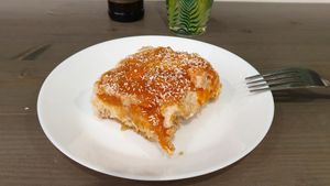 Amazing apricot cake 👌 at Avokado in Koper