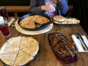 A variety of offerings from the menu, all vegan.  at Mr Singh's in Wolverhampton