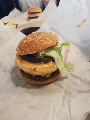 Big Moc burger at Greazy Vegan in Cardiff