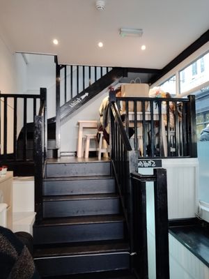 seating area at Greazy Vegan in Cardiff