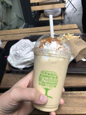Amazing Biscoff milkshake 😍 at Greazy Vegan in Cardiff