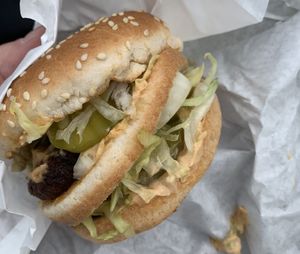 Big Moc at Greazy Vegan in Cardiff