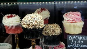 Cupcakes at Plantbase Cafe in South West London