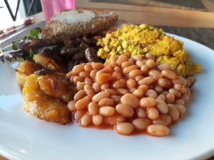 Vegan Breakfast at Plantbase Cafe in South West London