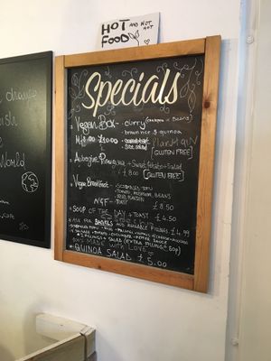 Specials at Plantbase Cafe in South West London