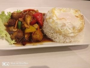 kungpao rice if vegan pls request without egg or give your friend at New Vege 新素 in East Singapore