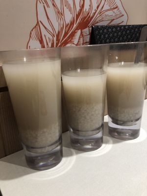 hot/cold homemade barley $1 (w set meal) $2.40 (ala carte) 👍🏻👍🏻👍🏻 at Grove Cafe 素林 - Paya Lebar in Central Singapore