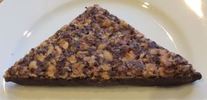 Vegan Nussecke (literally ";nut corner";) edged with dark chocolate  at Naturgut  in Leinfelden-echterdingen