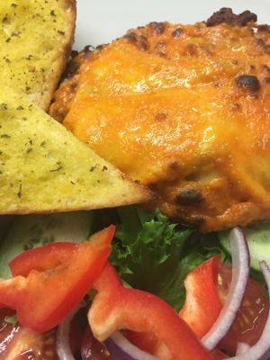 Vegan Lasagne at Castle Inn in Criccieth