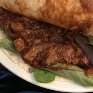 BBQ jackfruit  at Castle Inn in Criccieth