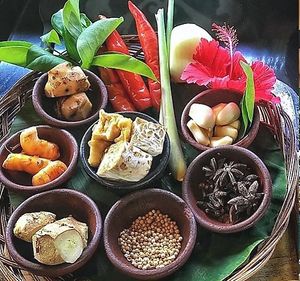 ingredients from our permaculture garden at Sarinbuana Eco Lodge in Tabanan