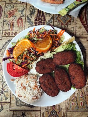 Falafel, they swapped the yoghurt for rice. at Silk Road Cafe and Restaurant in Goreme