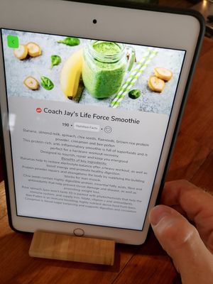 All nutritional info provided at Booster Deli & Cafe in Phuket