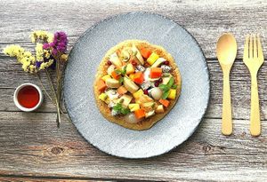 Oat and banana pancakes at Booster Deli & Cafe in Phuket