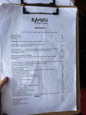 Menu february  at Bamboo in Koh Phangan