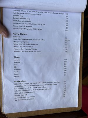 Menu february  at Bamboo in Koh Phangan