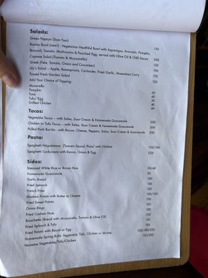 Menu february  at Bamboo in Koh Phangan