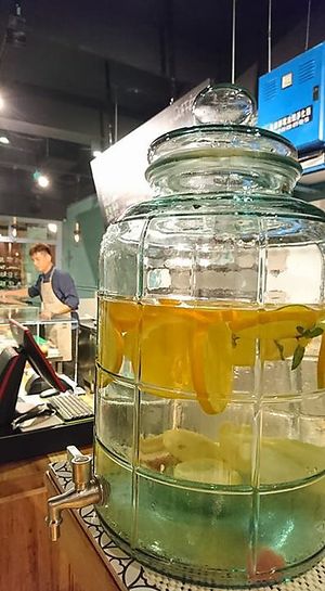 Energy drinking water at Happy Green - Tainan Wei Le Lu in Tainan