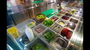 Variety of salad bar 沙拉吧 at Happy Green - Tainan Wei Le Lu in Tainan