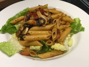 Sun dried tomato pasta 日曬蕃茄筆管麵 at Happy Green - Tainan Wei Le Lu in Tainan