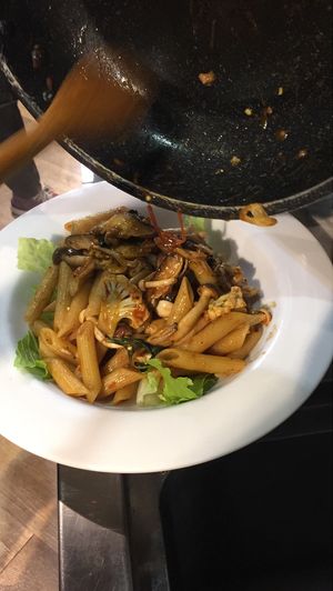 Sun-dried tomato pasta at Happy Green - Tainan Wei Le Lu in Tainan