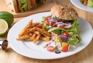 Falafel Burger Combo  at Happy Green - Tainan Wei Le Lu in Tainan