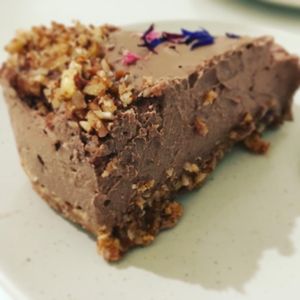 Raw cake al Black sapote at Un Tempo Per Te - Vegan B&B in Dro