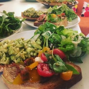 Bruschette multicolori  at Un Tempo Per Te - Vegan B&B in Dro