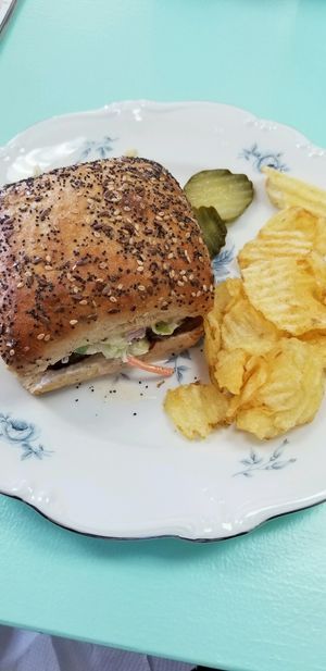 BBQ Tofu & Coleslaw Sandwhich at The Kettle Cafe in Ocean Springs