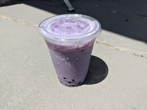 Taro tea. at Bodhi Viet Vegan in Austin