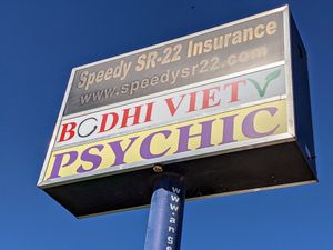 Food truck is in the back... at Bodhi Viet Vegan in Austin