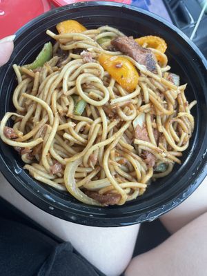 Chow mein - you can’t really tell here, but very generous with the protein   at Bodhi Viet Vegan in Austin