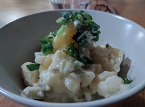 Potato salad with olives - awesome! at Kuppila in Nara