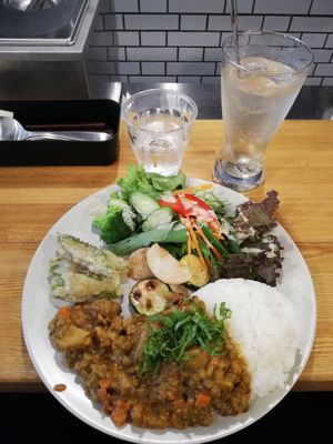 Lunch set menu with homemade plum soda at Kuppila in Nara