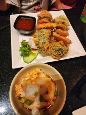 Vegetable tempura at Sushi Yoshi in Seven Mile Beach