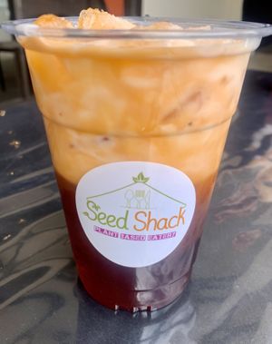 Thai tea with coconut cream at Seed Shack in Gilbert