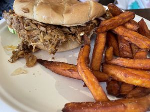 Jackfruit bbq sandwichh  at Seed Shack in Gilbert