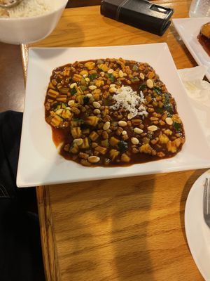 Spicy kung pao (2/5)  at Jeff's Vegan in Frisco