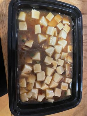 ma po tofu (to go & came with rice)  at Jeff's Vegan in Frisco