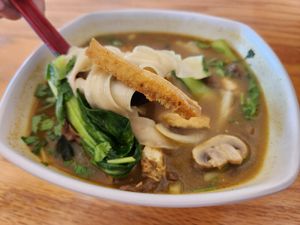 Jeff's Noodle Soup at Jeff's Vegan in Frisco