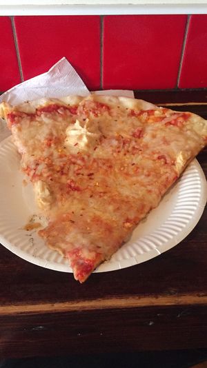 Huge vegan slice at DiFontaine's Pizzeria in Dublin