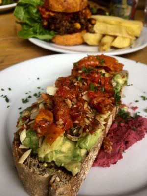 Avocado toast  at The Handle Bar in Oxford