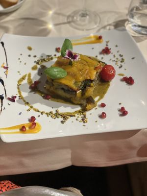 Vegan vegetable torta  at Pata Chic in Venice