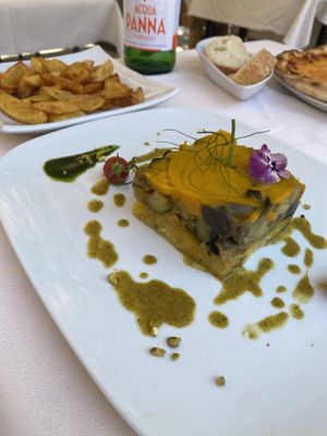 Vegetable pie with French fries   at Pata Chic in Venice