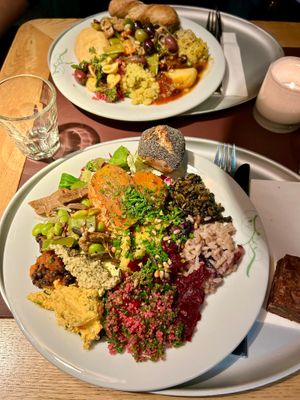 Buffet with vegan food. at Tibits in Winterthur