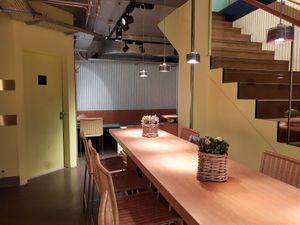 Downstairs seating at Tibits in Winterthur