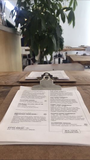 Menu & cafe  at Plant Power Food in Copenhagen