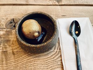 Golden chocolat  at Plant Power Food in Copenhagen