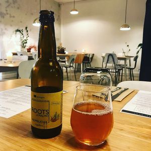 Amazing Swedish kombucha at Plant Power Food in Copenhagen