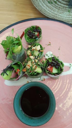 yummy rice wrap  at Plant Power Food in Copenhagen
